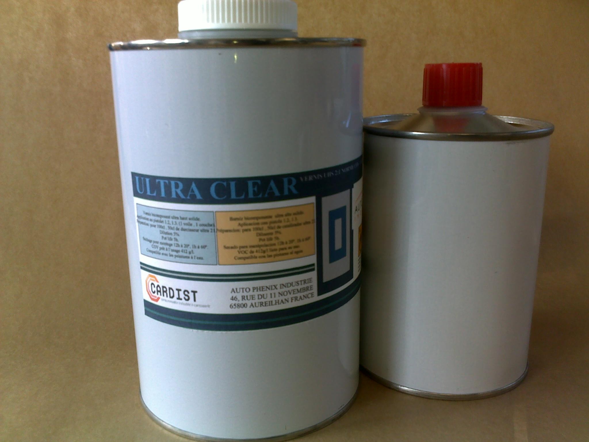 Vernis  UHS  ULTRACLEAR (1 litre) + Durcisseur U21 0.5l