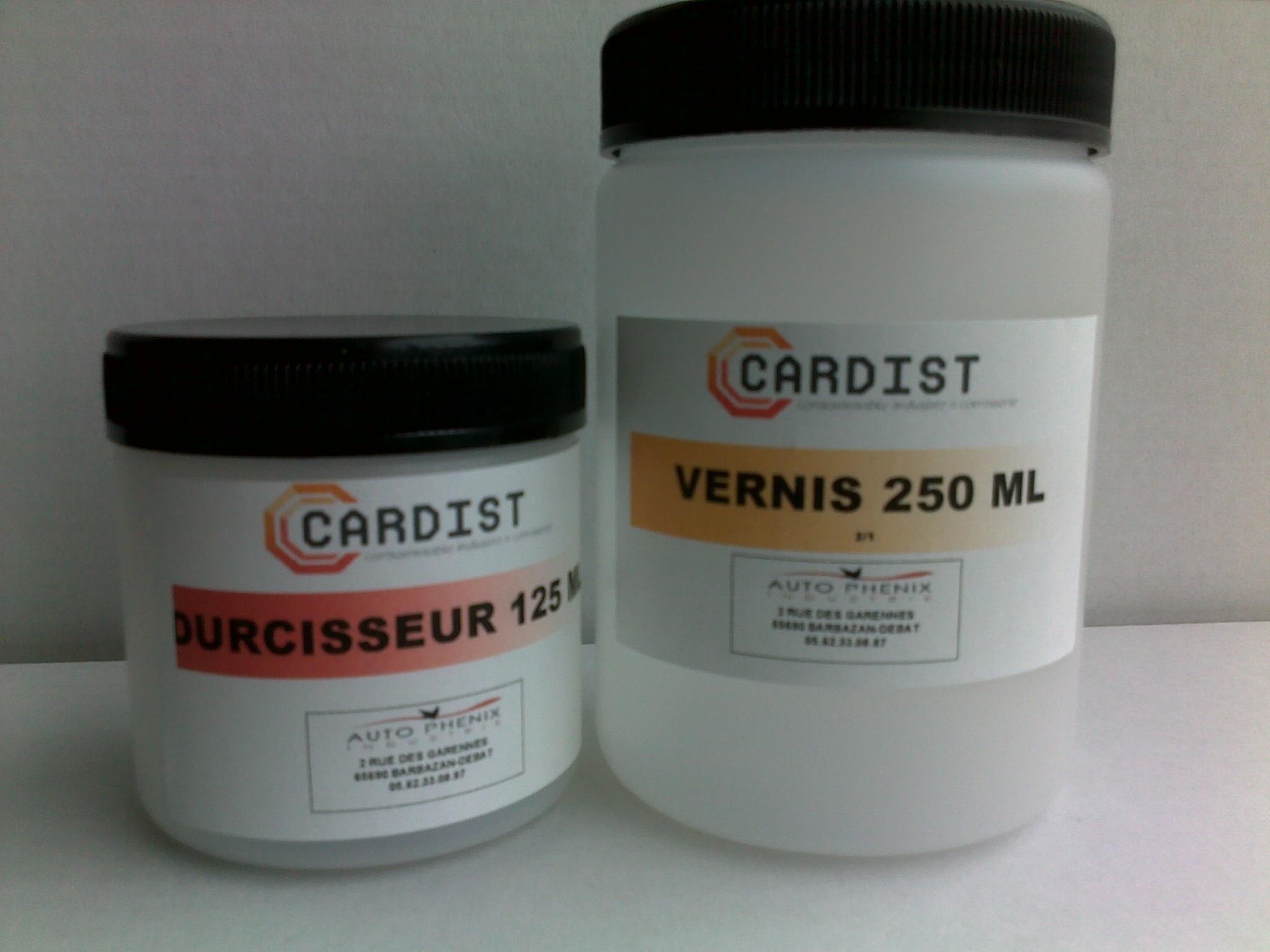 Vernis (250ml)  HS + durcisseur (125ml)