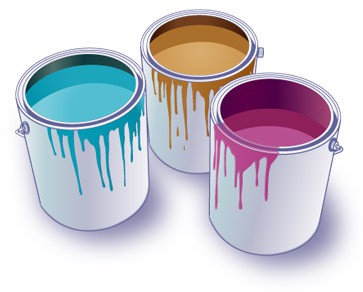 1 l de peinture auto + 1 l de vernis auto (séchage rapide)