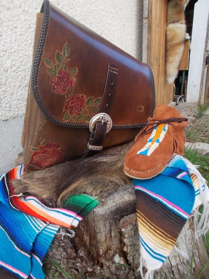 sacoche softail floral